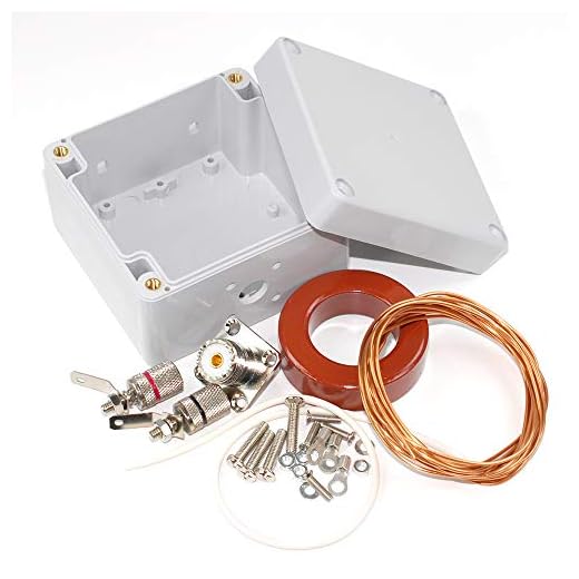 AEcreative 10-160 Meter Amateur ham HF Band Radio Wire Loop Antenna Balun Unun DIY kit T200-2 Type 2 Iron Powder ferrite toroid 2" core 16AWG Enameled Magnet Winding Wire 1.5KW