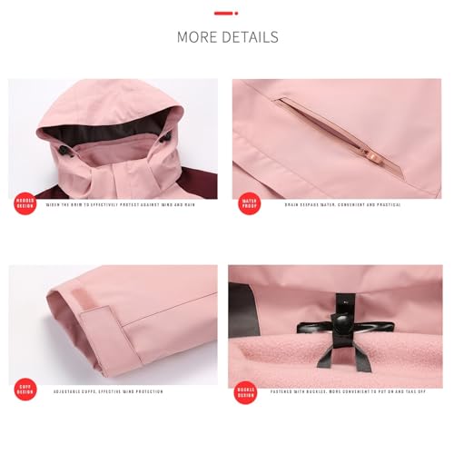 LIXQQS 3-in-1 Outdoorjacke Wasserdichte Jacke Damen: Softshelljacke mit Abnehmbarem Innenfutter und Kapuze Herbst Wintermantel (DE/NL/SE/PL, Alphanumerisch, M, Regular, Regular, Grün)