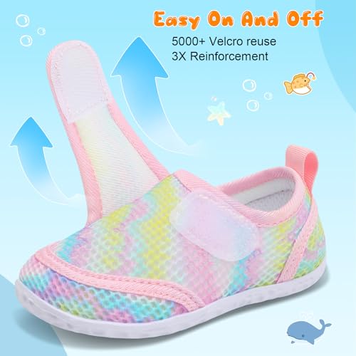 Image of FEETCITY Toddler Water Shoes Boys Girls Swim Shoes Quick Dry Kids Aqua Socks Barefoot for Beach Swimming Pool