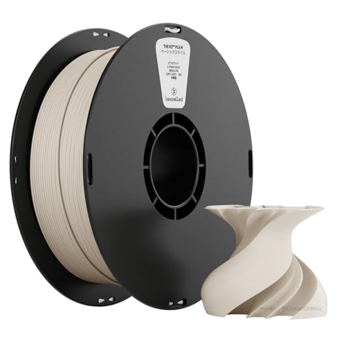 kexcelled マットPLA つや消しの質感 紙ボビン 3Dプリンターフィラメント素材 1.75mm径 ほとんどのFDM 3Dプリンターに対応 スプール造形材料 寸法精度+/- 0.03mm 正味量1kg(2.2lbs)オフホワイト