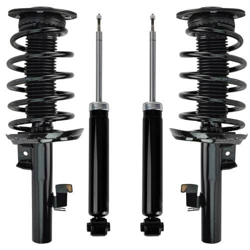 Image of TRQ Front and Rear Complete Strut Assembly & Shock Absorber Kit Complete Strut & Coil Spring Assembly Compatible with 2008-2010 Volvo V70 2008-2011 XC70