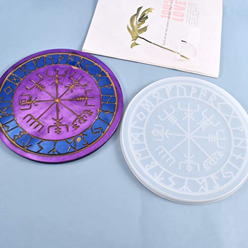 Moule en silicone runes pour résine époxy de divination - 8