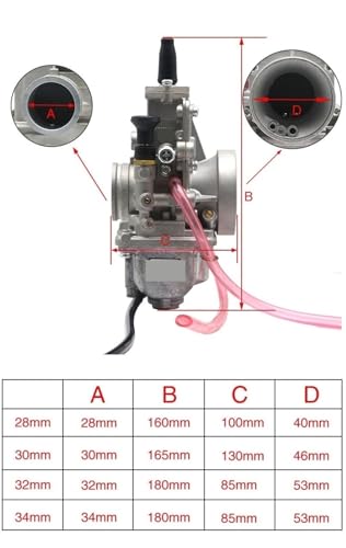 Carburateur de remplacement haute précision 28mm pour moto cross