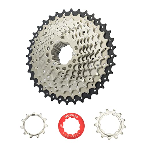 CYSKY 10 Fach Kassette 11-36T Fahrrad Kassette Kompatibel mit Shimano Sram Sunrace, passend für Mountainbike, Rennrad, MTB (Leichtgewicht) (11-36T)