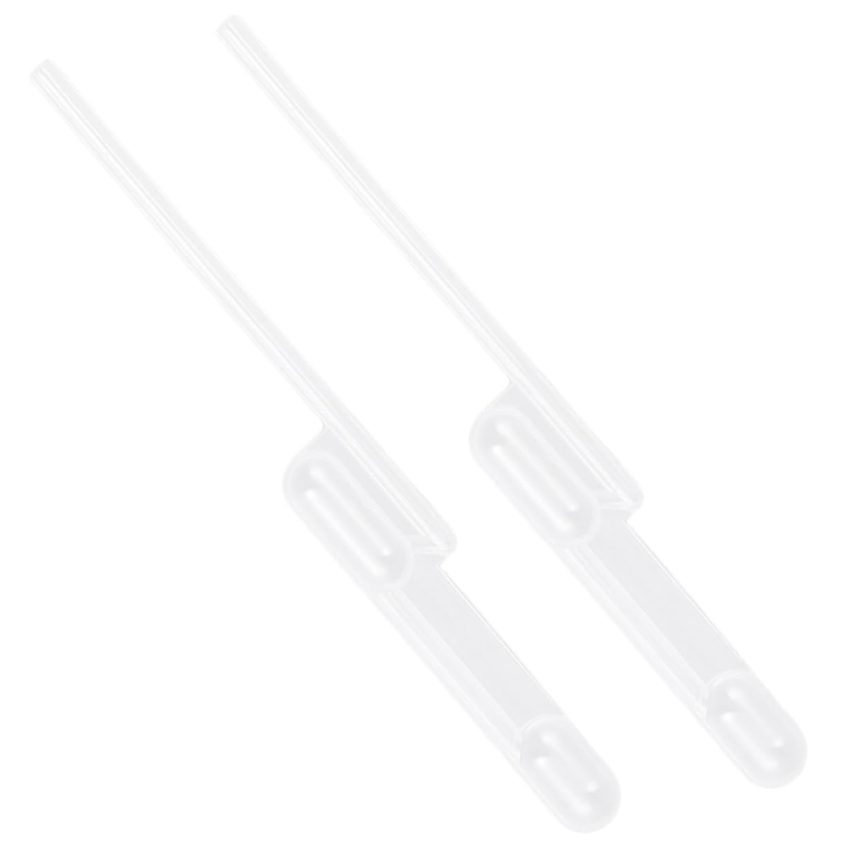 150pcs Plastic Pasteur Straw Dropper Double-Cell Quantitative Straw for Lab