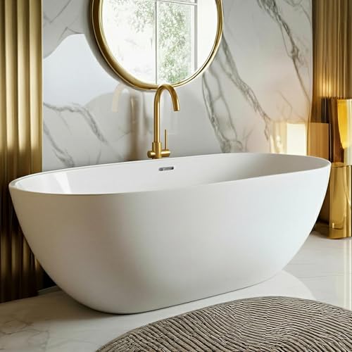 BADLAND Freistehende Badewanne Exclusive Acryl ULF 170x75 Acryl mit Ablauf VIEGA Klick-Klack GRATIS!