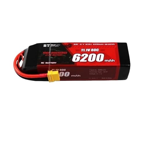 T/XT60 vO 6200mAh 80C 11.1V 3S LIPO obe[ RC wRv^[ NbhRv^[ FPV [VO h[p [d(6200mAh T Plug)