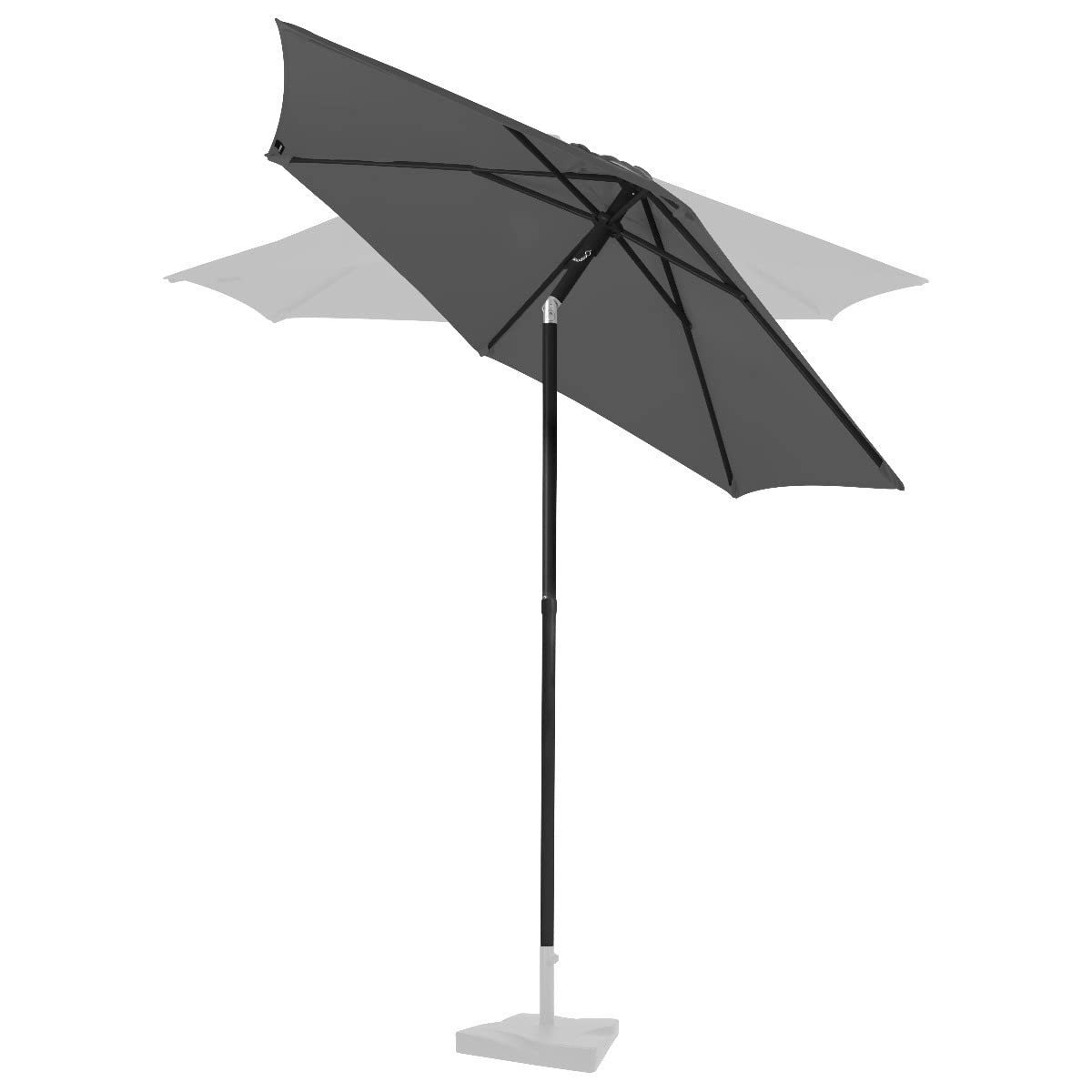 VONROC Parasol Torbole Ø200cm - Premium - Parasol Petit & Rond - Installation Facile Appuyer pour Ouvrir - Protection UPF 50+ - Housse Incluse - Idéal pour Plage, Terrasse, Jardin