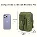 Piscorush Tactical Waist Pouch MOLLE EDC Outdoor Man Waist Bag with Phone Belt Clip Holder Holster Carrying Pouch for Smartphone (With Easy Carabiner, Olive Drab)