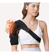 Heated Shoulder Brace, Shoulder Heating Pads with Adjustable 3 Heat Settings Hot, Shoulder Compre...