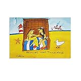 Udo Lindenberg Heimweh Nach Timmendorf Leinwandbild, Wandkunst, Dekoration, Poster, 30 x 45 cm