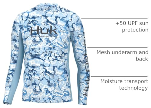 Image of HUK Men's Icon X Long Sleeve Shirt, Performance Fishing Shirt