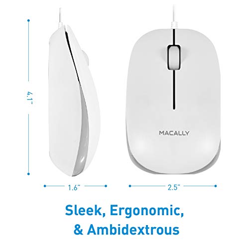 Macally USB Wired Number Pad and a Wired Computer Mouse, Increase Speed by Decreasing Fatigue