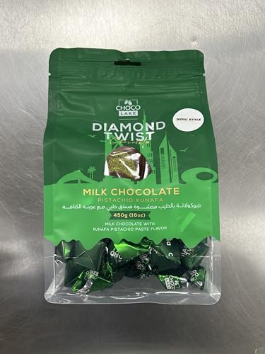 Diamond Twist Pistachio Kunafa Dubai Chocolate – Small Bars Packet – Premium Middle Eastern Dessert with Crunchy Kunafa & Pistachio Filling – Perfect for Gifting & Snacking