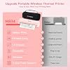 Phomemo Portable Printers Wireless for Travel Upgraded,M834 Bluetooth Thermal Printer 8.5 x 11& A4 Size,Inkless Mobile Printer with Carry Case for Travel,Office,School,Car,Home,Pink