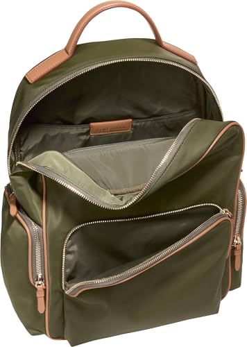 Image of Cole Haan Women's Delancey Nylon Backpack, Olive Night /Godlen Honey