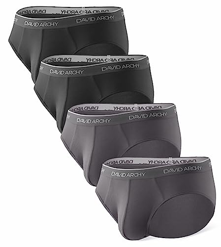 David Archy Mens Briefs Bamboo Underwear Pouch Breathable Super Soft Comfort Lightweight No Fly 4 Pack #TOP7