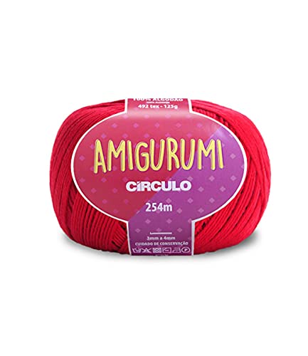 Circulo Amigurumi 100% Virgin Cotton Yarn 125g 254metres - Carmine