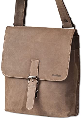 Bolso bandolera Woodland de alta calidad en color Dunkelbraun Taupe con finos acabados 2