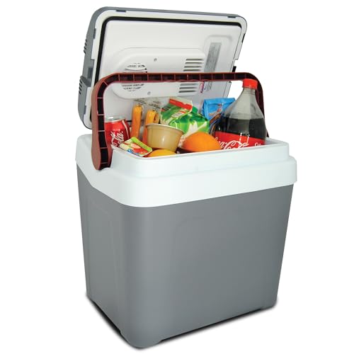 Koolatron 12V Iceless Cooler & Warmer – Portable Electric Cooler/Nevera Portátil Eléctrica for Car Truck Camper Boat, Hard Sided Mini Fridge for Camping Picnic Travel Lunch Food Drinks Office 26 qt