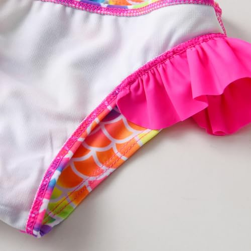 Image of DXTON Girls Summer Swimsuit Beach Sport One Pieces Ruffled Tankini Cartoon Bathing Suit Swimwear