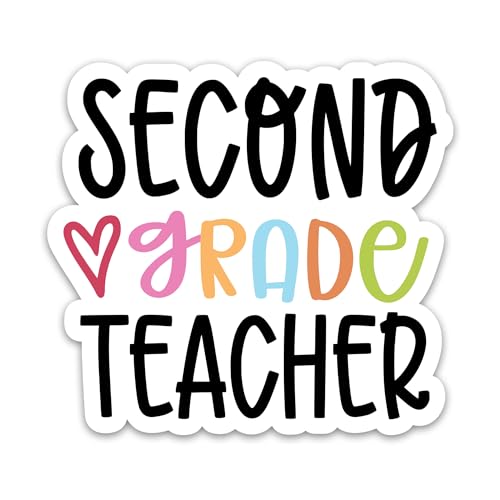 TANGOGLAM Second Grade Teacher Sticker, Vinyl Waterproof Decals for Laptop Water Bottle Flask Notebook, Stickers for Teachers Day Appreciation Gifts