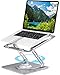 Produktbild Laptop Ständer für Schreibtisch 360°Drehbarer Sockel, Ergonomischer Laptopständer aus Aluminium für den Schreibtisch , Kompatibel mit MacBook Air/Pro und Anderen 10-17" Laptop HalterungSilber