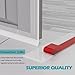 Elvone Heavy-Duty 20 ft x 2 in Weather Stripping, Extra Thick 2mm Door Draft Stopper Silicone Gap Seal Strip for House and Glass Shower Doors for Side Gaps of Door and Windows, Clear