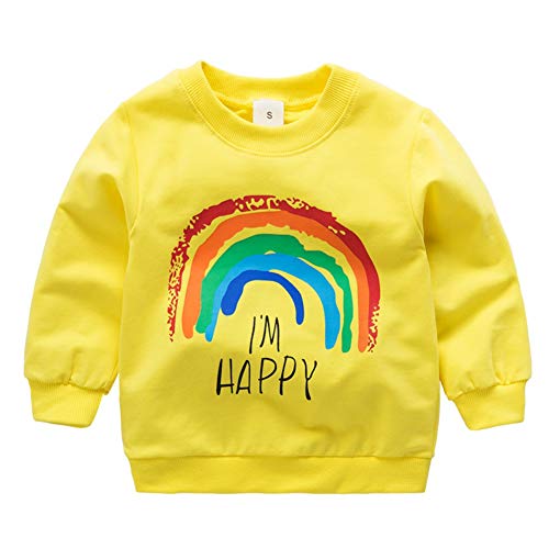 Bornbayb Regenbogen-Pullover Kinder Langarm Jacken Top Kinder Kostüme Mäntel Cover