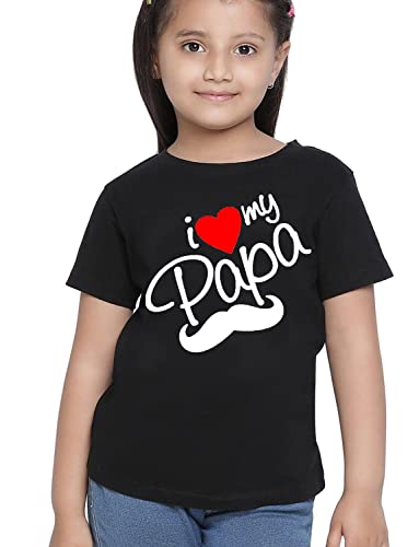 Image of Printmate I Love My Papa Black Full Sleeve Cotton T-Shirts for Baby Boy and Girl