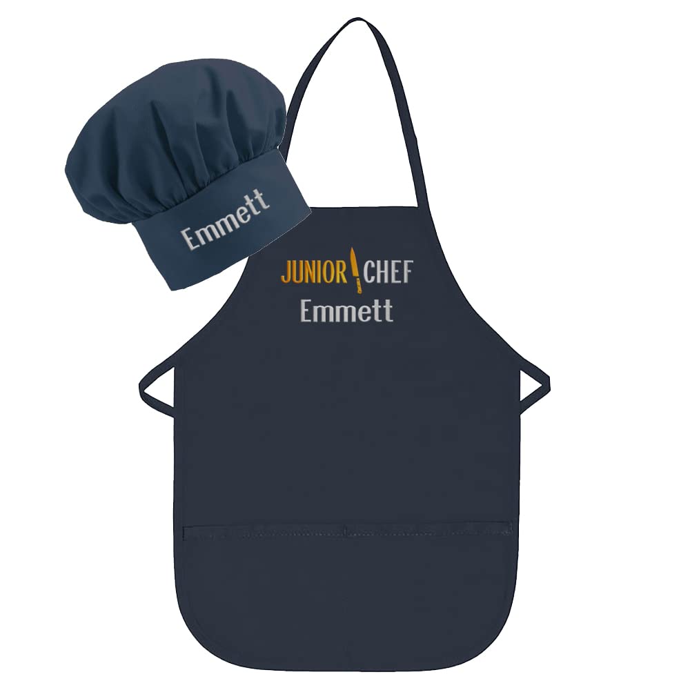 THE APRONPLACE Made in USA Personalized Embroidered Premium Child Apron for Kids Girls Boys Fun Kitchen Chef Gift