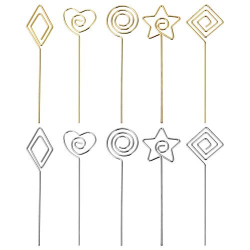 Toyvian 10Pcs Porta NÃºmero de Mesa Liga Diy Lugar Porta CartÃµes Porta-CartÃµes Imagem Memo Nota Fo