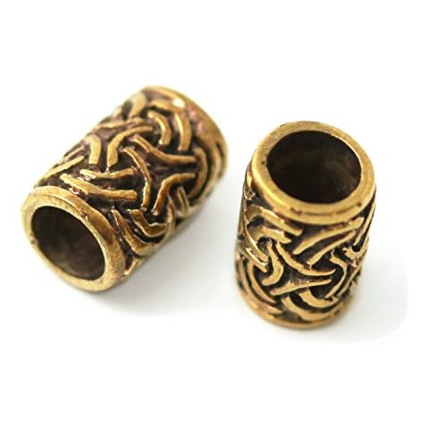 LynnAround Bronze Norse Viking Celtic Beard Beads Rings, Dwarven Dreadlock Pirate Medieval Hair Beads, Pagan Jewelry (Regular Bead Ring - Bronze) Cover