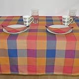 10XDIEZ Mantel de Tela 100% Algodón con Servilletas a Juego (Verde Pradera - 150x250 cm + 12 servilletas)