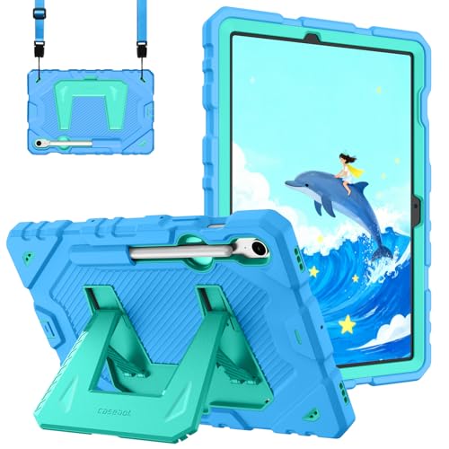 Fintie Funda Apta para niños para Samsung Galaxy Tab S10 Lite/ S10 FE/ S9 FE de 10.9 Pulgadas/Tab S9 de 11 Pulgadas, Funda Protectora Resistente a Prueba de Golpes con Soporte y Correa para el