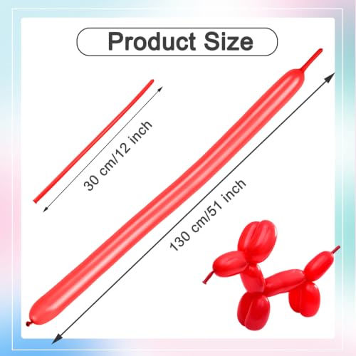 Image of Party Balloons - Pearl Red 260 Long Balloons for Birthday Celebrations & | Pearl Red long balloons for tying balloon arch & birthday party decorations, thick latex & easy to inflate, great for birthd