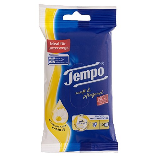 Preisvergleich Produktbild Tempo Feucht Sanft und pflegend Travel Pack, 10 Tücher
