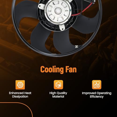 Image of maXpeedingrods Right Passenger Side Electric Cooling Fan w /Module Fits for Audi S4 2010-2012, for Audi S5 2008-2012, 8K0959455E A0028A0114