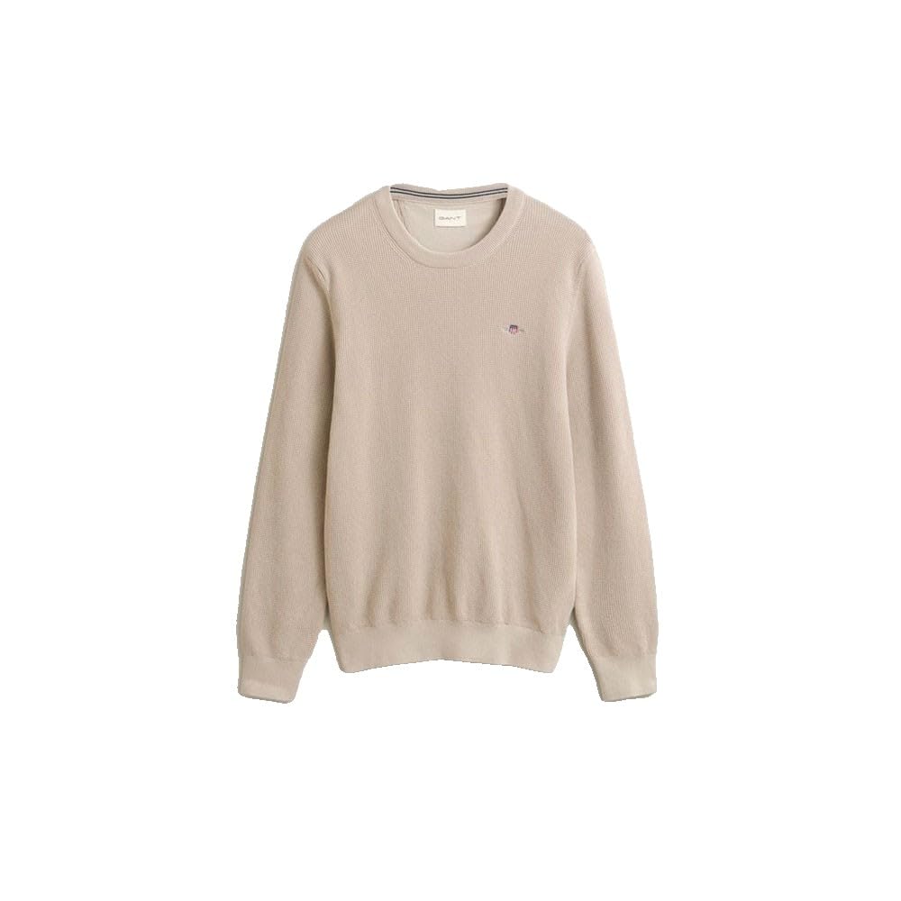 GANT Herren Micro Textured Cotton C-Neck Pullover
