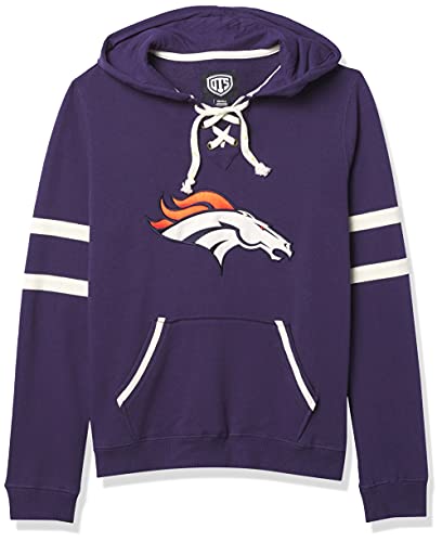 OTS NFL Los Angeles Rams Women's Grant Lace Up Pullover Hoodie, Logo, X-Large