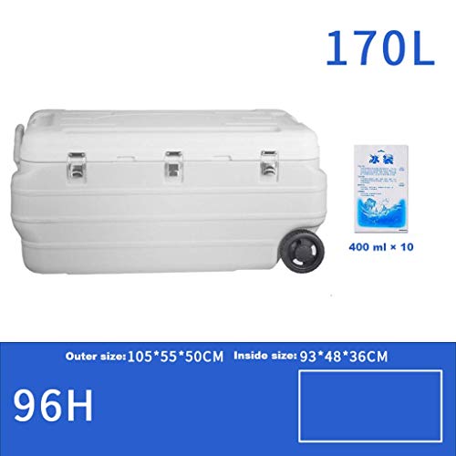 AG Car Fridge-Cooler Box 170L Deep Freeze Zipperless Hardbody Cooler - 96 Hours Insulation- Performance Beer Beverage for Camping, Bbqs, Tailgating & Outdoor Activities,no wheels