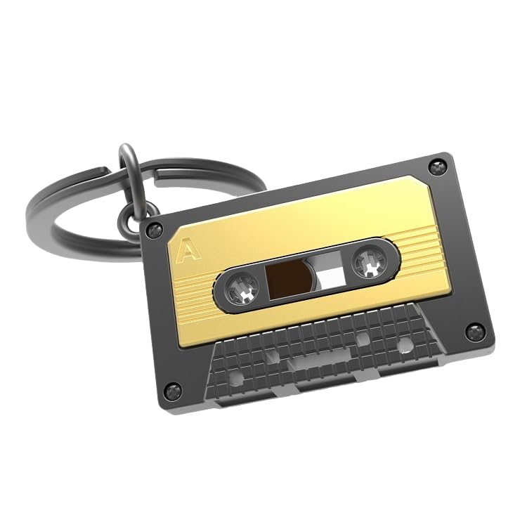 Amazon.co.jp: レトロカセットテープキーホルダー - ヴィンテージ合金