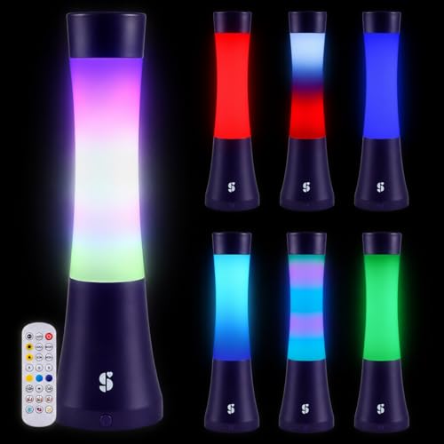 Special Supplies Sensory Light Lava Lamp for Teens and Adults – Color Changing LED Desk Lamp with Remote – Calming Night Light for Sensory Room, Bedroom, Therapy, Relaxation, Décor (Purple)