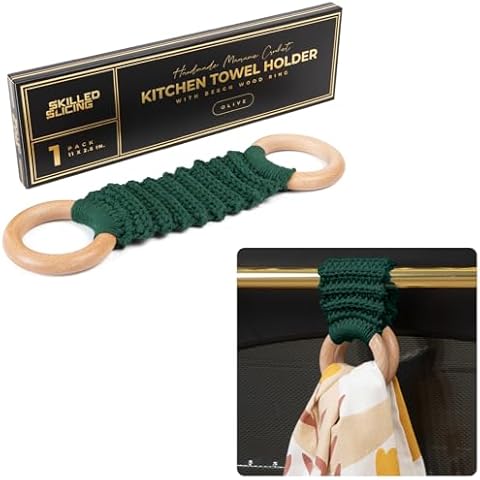 Handmade Boho Macrame Towel Holder for Kitchen Cover