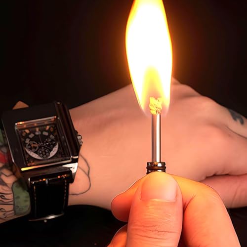 Encendedor Multifuncional 2 en 1 con Reloj Negro miniatura 3