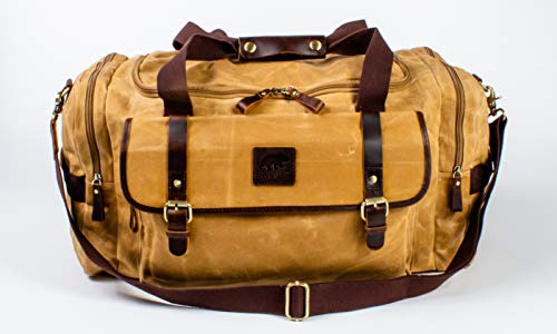 Kodiak Leather Weekender Denali Travel Duffel (25L), Canvas Outdoor Bag With Handles and Shoulder Strap3