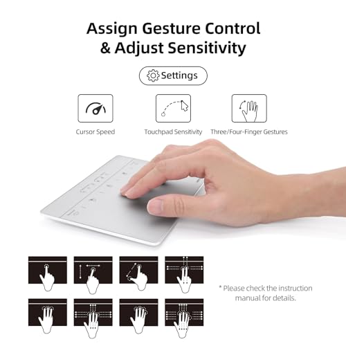 Trackpad con cable Micropack blanco plateado con diseño elegante 5