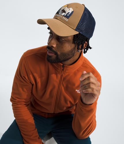 The North Face Embroidered Mudder Trucker Hat - Classic Fit, Moisture-Wicking Snapback for Men & Women, Hiking Ball Cap, Utility Brown, One Size