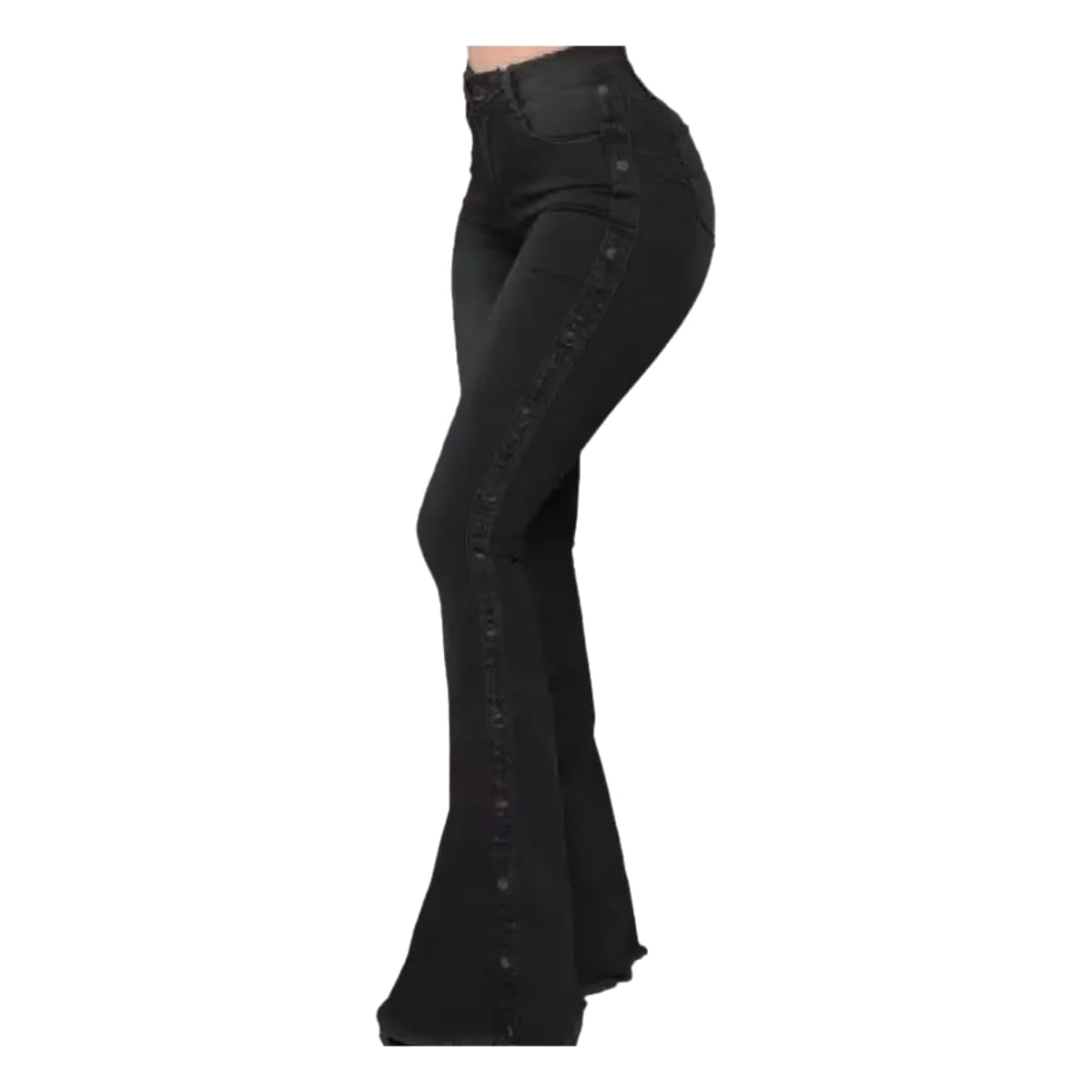 Jeans femme élastique taille haute extensible grand confort effet gainant