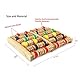 WSNDM Fußmassageroller Holz, Fussroller Massage Holz Fersensporn Plantarfasziitis, 6-Reihiges Farbiges Fußmassagegerät, von Stressreduzierung und Schmerzen, zur Zuhause und Büro Fußmassage